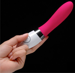Lelo Liv Vibrating Dilator being held used after treatment of vaginismus